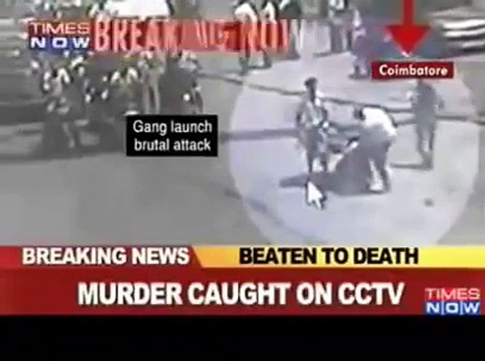 Shocker  Brutal murder caught on CCTV   Video   The Times of India