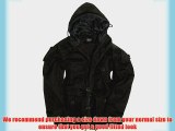 Military Hooded Smock Mens Combat Parka Army Tactical Long Jacket Security Black