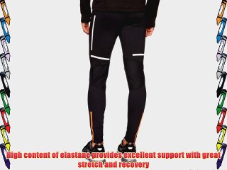 Ronhill Men's Vizion Photon Tights - Black/Fluorescent Orange Medium