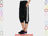 adidas Women's Essentials 3 Stripes 3/4 Trousers - Black/White X-Small