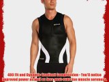 Skins Men's Compression Tri 400 Mens Top Sleeveless W Zip Black/White M T50055030M