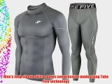 Mens Sports Compression Base Layer Skin Tights Long Sleeve Top
