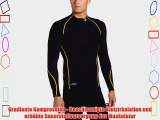 Skins A200 Thermal Long Sleeve MckNeck w zip Men's Compression Top - Black/Yellow L