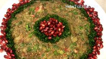 Eggplant Recipe - Eggplant Pomegranate Salad Healthy Recipe (Video)