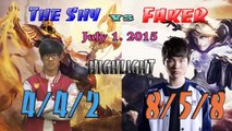 SKT T1 Faker vs The Shy   Ezreal vs Azir   Highlights   July 1, 2015