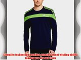 Adidas Men's Response Long Sleeve Shirt - Rich Blue/Solar Green Large