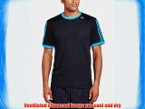 adidas Men's Clima Training Short Sleeve Shirt - Black/Solar Blue/Matte Silver Medium