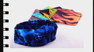 Delicol 6pcs Assorted Seamless Outdoor Sport Bandanna Headwrap Scarf Wrap(9 Color Choices)