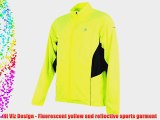 Mens Hi Viz Sports Jacket Fluorescent Yellow and Reflective by Karrimor. Running Cycling Training