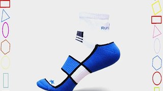 2 Pair Pack RunBreeze Cushioning Ankle Running Socks Blue M