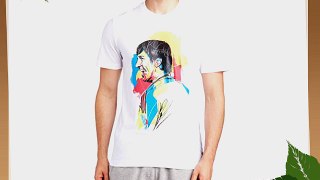 adidas Men's Messi Graphic Fan T Shirt - White/Black X-Large