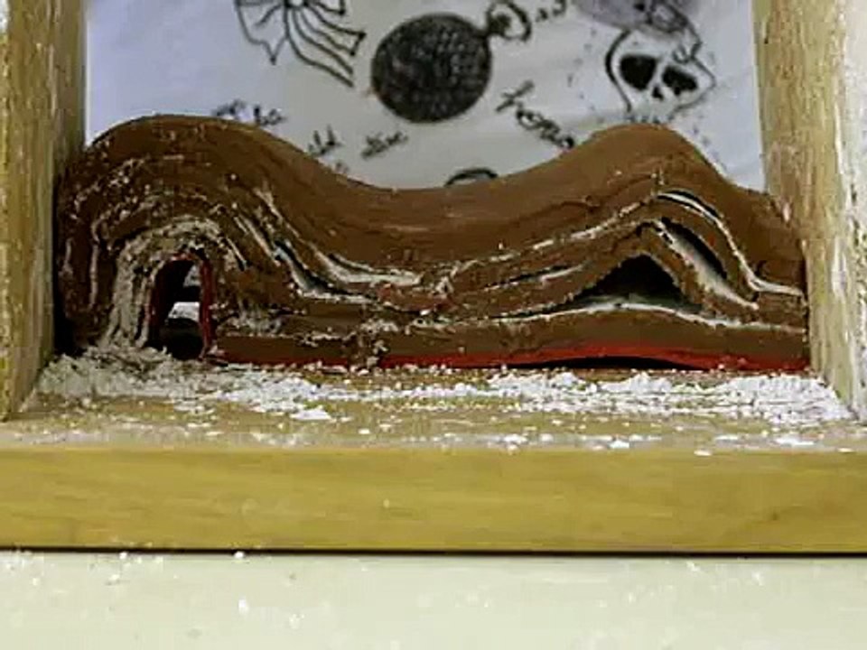 Plegament d'estrats. Simulació