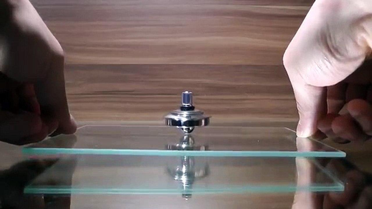 Amazing Science Experiment - Flying Gyroscope - Levitron - Levitating Magnetic Top - Lenz's Law