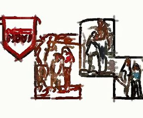 Height comparison between tall woman and short man Maria Sharapova on Jimmy Fallon show cArToOn