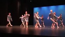 Teen modern dance group