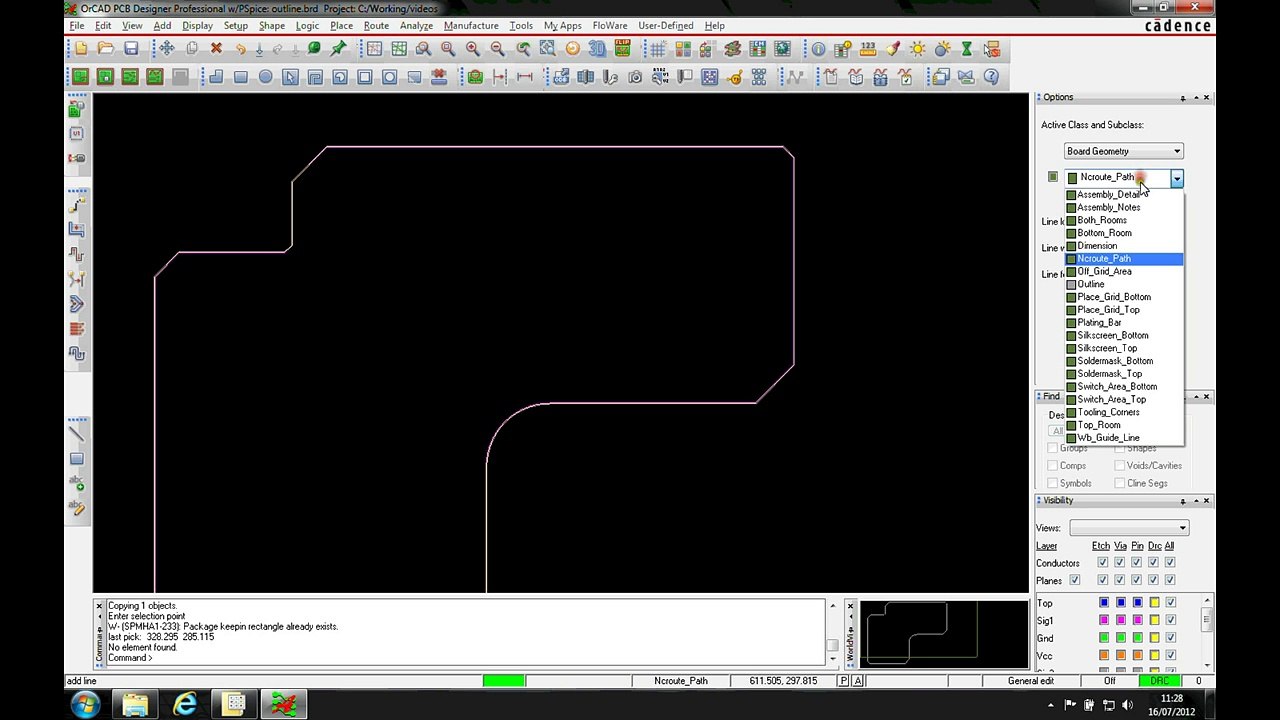 OrCAD Allegro How-To Board Cut Outs Tutorial - Cadence OrCAD Allegro PCB Editor