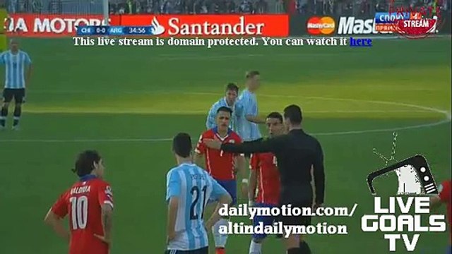 Messi Fantastic Free Kick Chance Chile 0-0 Argentina