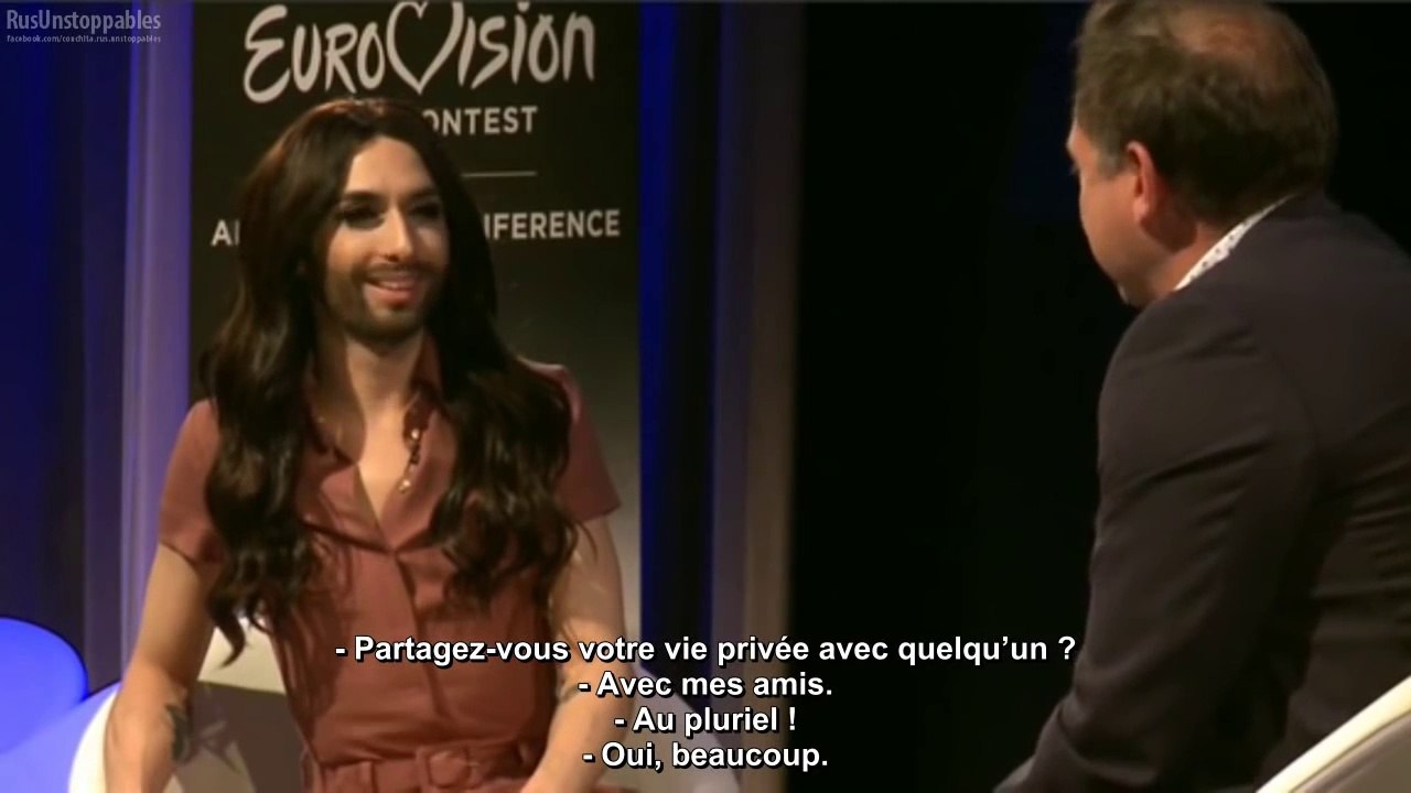 60th Anniversary Conference - Conchita Wurst 24 04 2015 with French subtitles