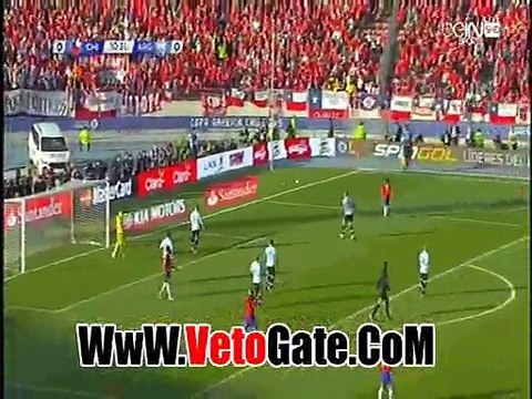 ملخص الشوط الاول الارجنتين - تشيلى نهائى كوبا امريكا