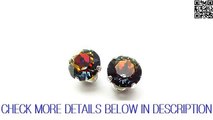 SILVER STUD EARRINGS MADE WITH SPARKLING VOLCANO SWAROVSKI CRYSTAL. HIGH QUALITY (Top List)
