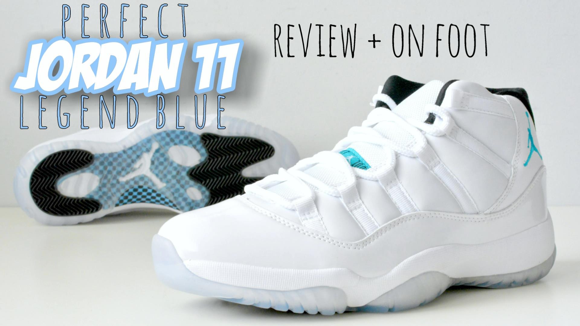 legend blue 11 on feet