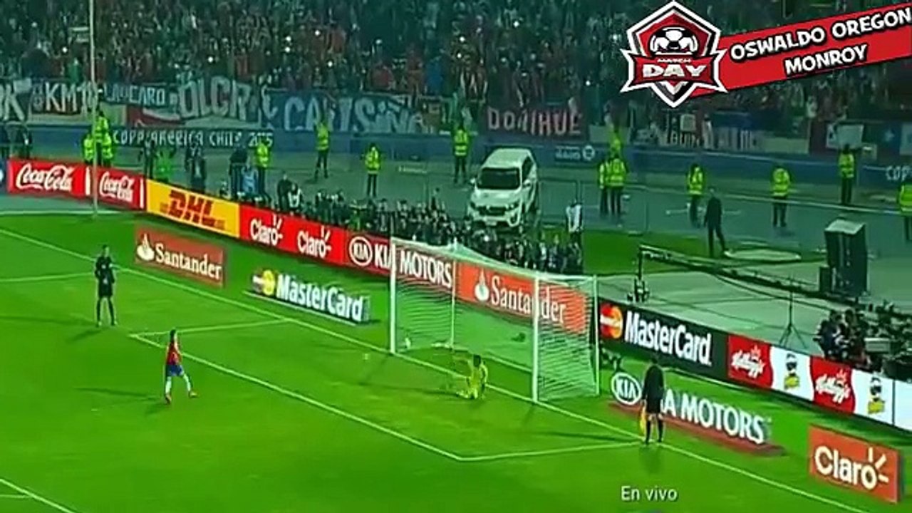 Alexis Sanchez Penalti Gol Panenka Chile vs Argentina 2015 Final Copa America - Chile CAMPEON HD -