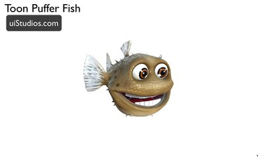 Cartoon Puffer Fish - Unity 3D Game Model
