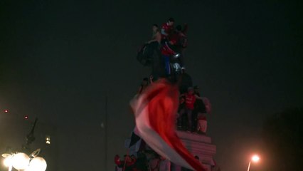 Los chilenos celebran su primera Copa América