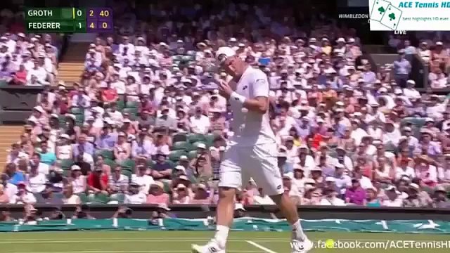 Federer vs Samuel Groth - Highlights Wimbledon 2015 (4)
