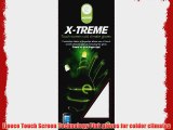EGlove XTREME Black Green (MEDIUM) Touchscreen Fleece Gloves for Smartphone / Touchscreen Operation