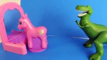 Disney Pixar Toy Story Rex Plays with Play Doh My Little Pony Pinkie Pie Pretty Parlor Pla