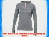 ASICS Women's Long Sleeve Half Zip Hooded Running Top - Medium