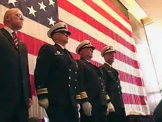 US Navy Retirement Ceremony .  Flag Passing