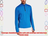 Nike Men's Element Half Zip Long Sleeve Shirt-Military Blue/Black/Reflective Silver Large