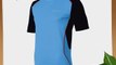 Odlo Men's T-Shirt Short Sleeve Crew Neck Chip - Dresden Blue/Black Large