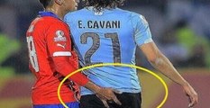 Chile’s Gonzalo Jara Sticks His Finger Up Edinson Cavani’s Butt