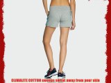 adidas Women's Essentials 3-Stripes Knit Shorts - MEG Helium/Solid Blue X-Small