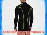 Helly Hansen Mens Pace 2 Long Sleeve 1/2 Zip Running Top (Ebony/Lime Small)
