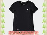 NIKE Miler Girls' T-Shirt Short Sleeve Black Black/Black/Black/Reflective Silver Size:L