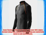 Skins S400 Thermal Long Sleeve MckNeck w zip Men's Compression Top - Black/Graphite/Orange