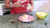 Lemon Angel Food Cupcakes - HoneysuckleCatering