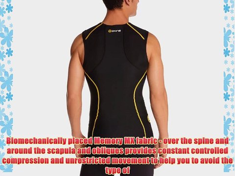 Skins A200 Sleeveless Men's Compression Top - Black/Yellow L