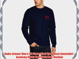 Under Armour Men's CC Storm Rival Crew-Neck Sweatshirt - Academy/Risky Red/Risky Red Medium