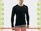 Sub Sports Men's Cold Merino Wool Fitted Long Sleeve Base Layer - Black Medium