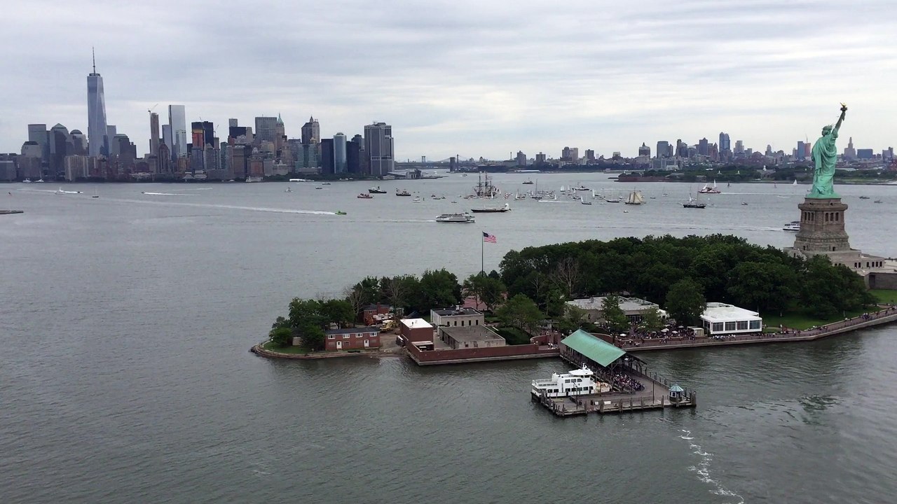 arrivée de l'Hermione Lafayette à New York le 4 juillet 2015