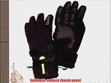 Bern Men's Synthetic with Removable Wrist Guard Gloves - Black Large/X-Large