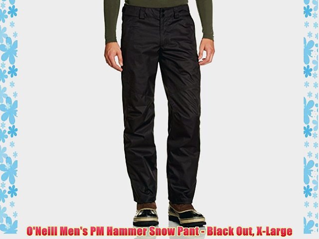 O'Neill Men's PM Hammer Snow Pant - Black Out X-Large - video Dailymotion
