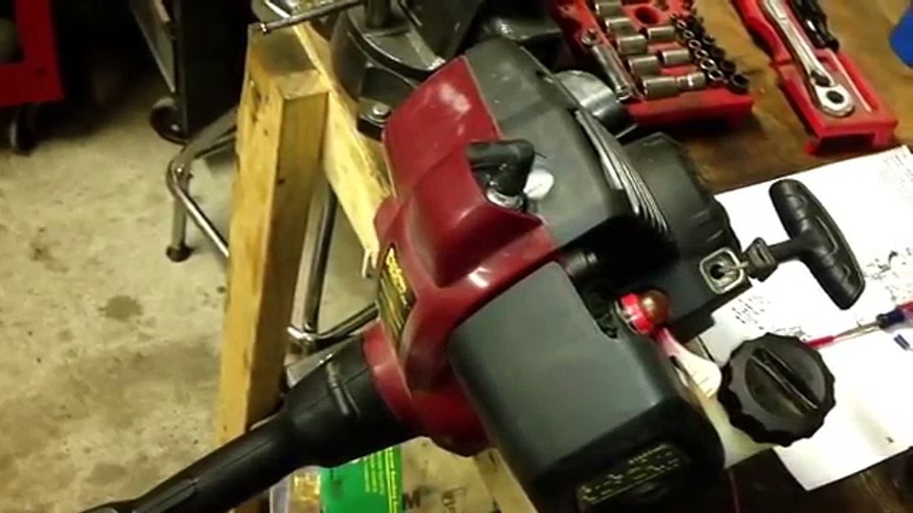 How to adjust weed eater carb (no special tool)