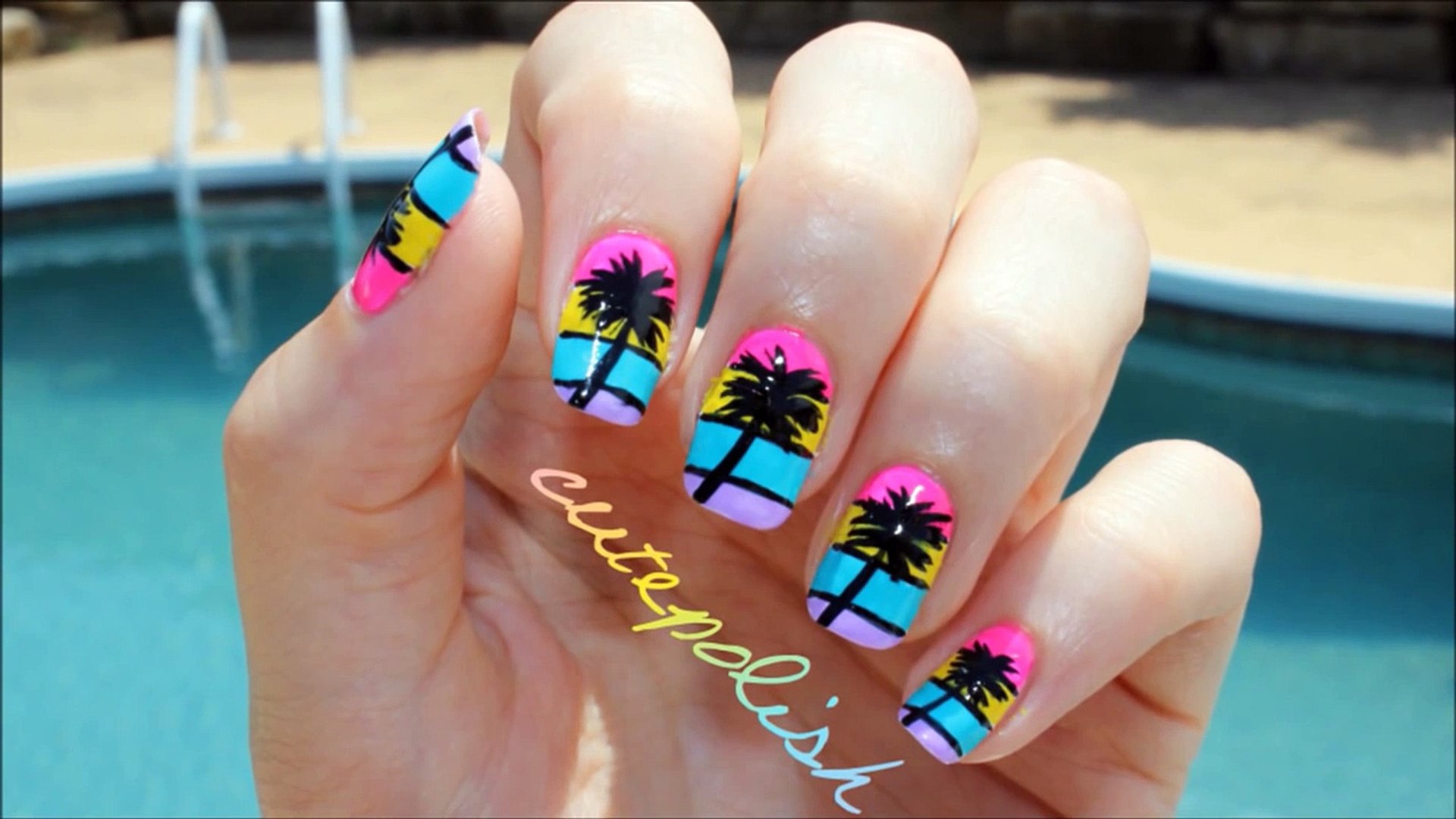 California Palm Tree Nail Art - video Dailymotion