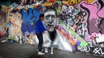 Graffiti Street Artist - Save South Bank - Skate park - London 2012 Olympic